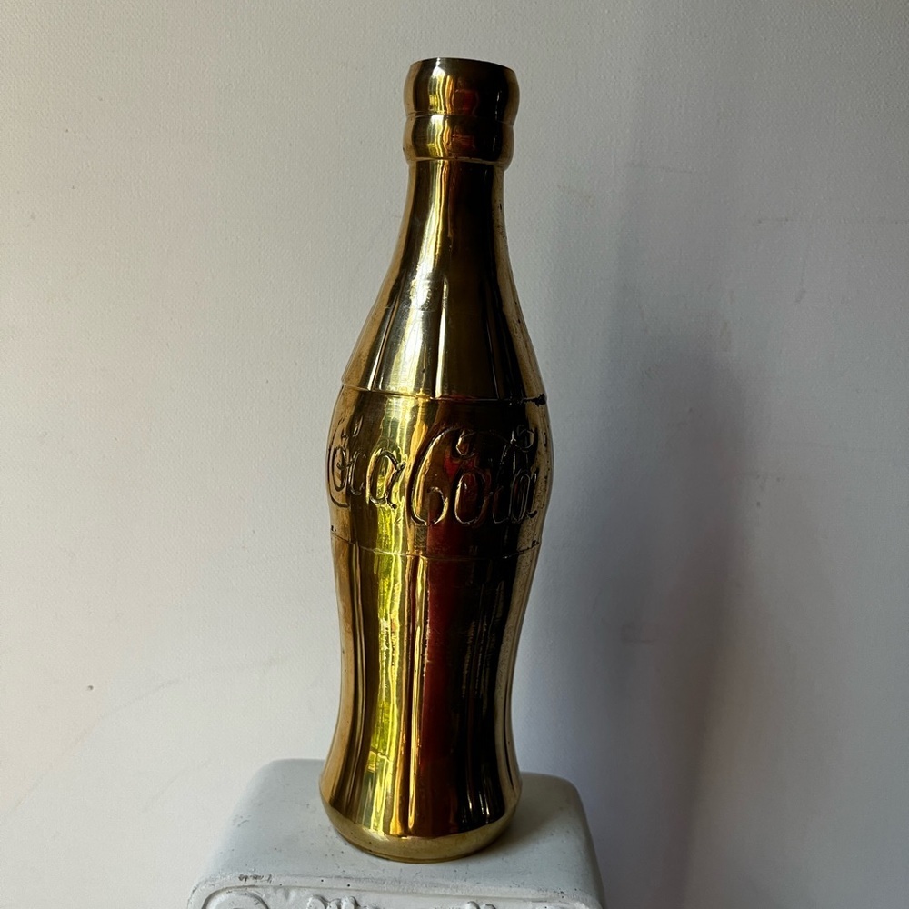 Coca Cola Gold brass Bottle Decor - Picture 4 of 9